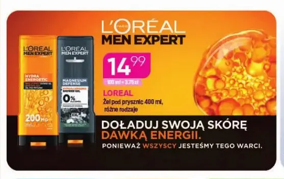 Żel pod prysznic L'Oréal Men Expert promocja w Drogerie Koliber