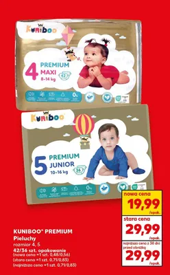 Pieluchy premium rozmiar 4, 5 promocja w Kaufland