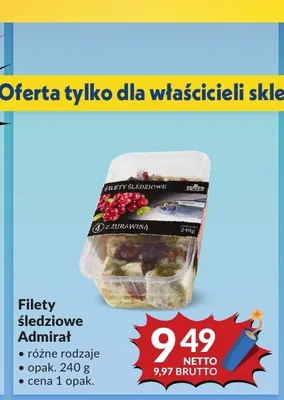 Filety śledziowe Admirał z żurawiną promocja w Makro