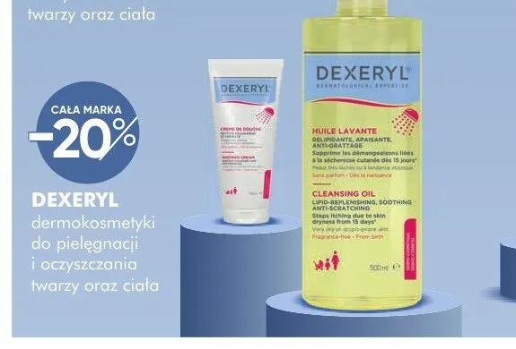 Dermokosmetyki do pielęgnacji i oczyszczania twarzy oraz ciała DEXERYL promocja w Super-Pharm