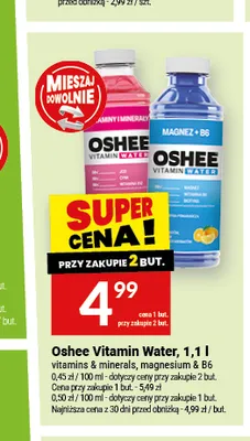 Napój Oshee Vitamin Water Magnez + B6 promocja w Twój Market