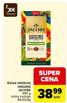 Kawa mielona Origins Brasil & Colombia promocja w Carrefour