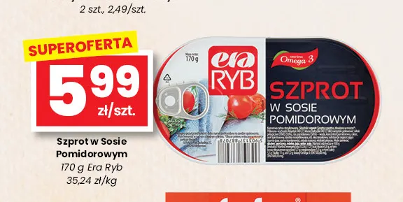 Szprot w sosie pomidorowym Era Ryb promocja w emma MARKET