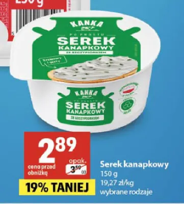 Serek kanapkowy Kanka promocja w Delikatesy Centrum