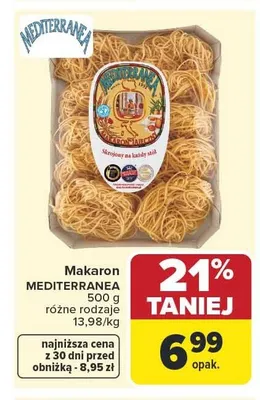 Makaron jajeczny Mediterranea promocja w Carrefour
