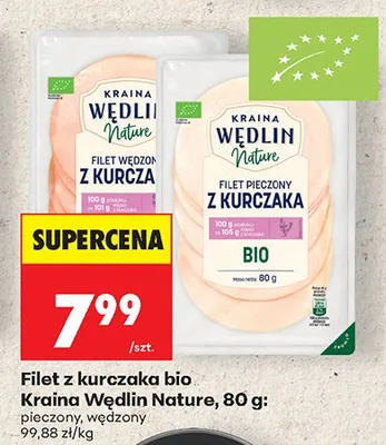 Filet z kurczaka bio wędzony Kraina Wędlin Nature promocja w Biedronka