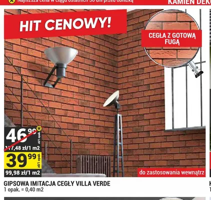 Gipsowa imitacja cegły Villa Verde promocja w Merkury Market