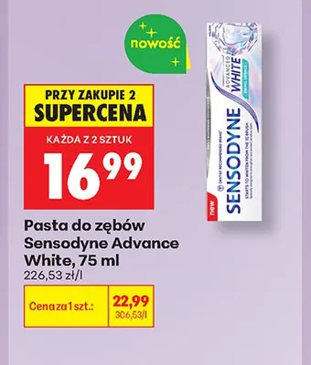 Pasta do zębów Sensodyne Advance White promocja w Biedronka