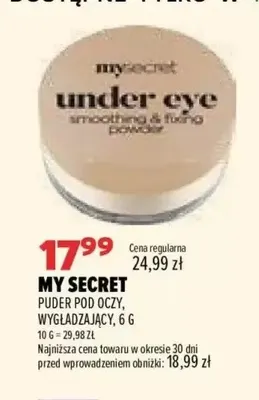 Puder pod oczy wygładzający My Secret promocja w Drogerie Natura