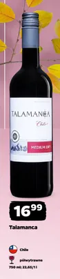 Wino czerwone półwytrawne Talamanca promocja w Netto
