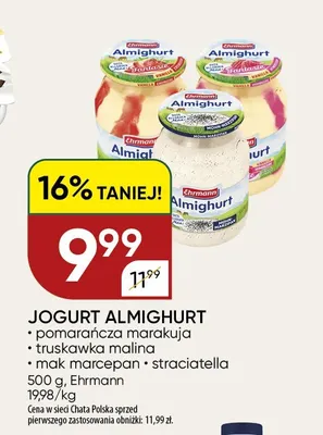 Jogurt Almighurt straciatella Ehrmann promocja w Chata Polska
