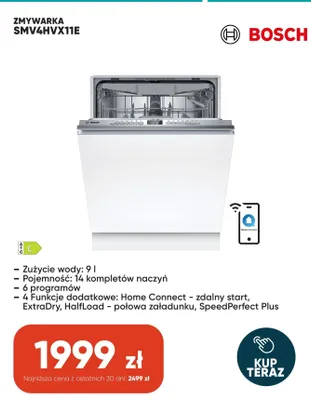 Zmywarka Bosch SMV4HVX11E promocja w Max Elektro