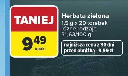 Herbata zielona Dilmah 20-pak promocja w Carrefour