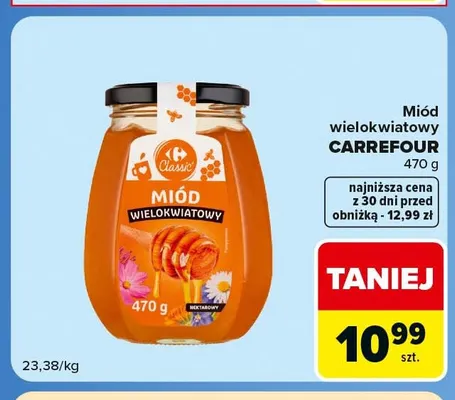 Miód wielokwiatowy Carrefour promocja w Carrefour Market