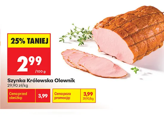 Szynka Królewska Olewnik promocja w Biedronka