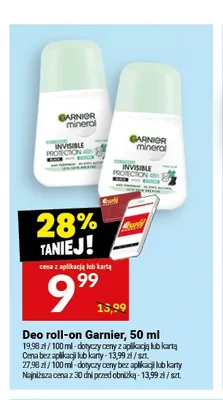 Deo roll-on Garnier Invisible Protection promocja w Twój Market