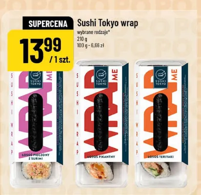 Sushi Tokyo wrap wybrane rodzaje promocja w POLOmarket