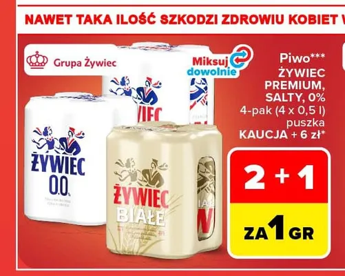 Piwo Żywiec Premium 4-pak promocja w Carrefour