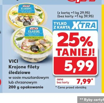 Krojone filety śledziowe VICI promocja w Kaufland