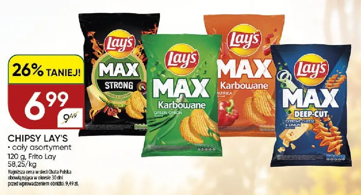 Chipsy Lay's Max Karbowane Paprika promocja w Chata Polska