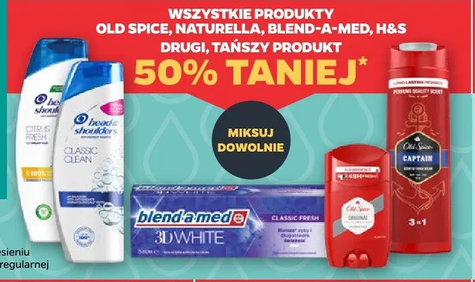 Produkty Old Spice, Naturella, Blend-a-med, H&S promocja w Netto