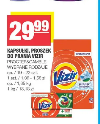 Proszek do prania Vizir promocja w SPAR