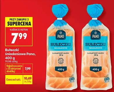 Bułeczki śniadaniowe Pano, 400 g promocja w Biedronka