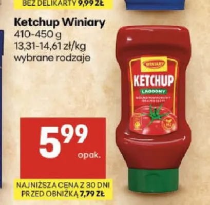 Ketchup Winiary łagodny promocja w Delikatesy Centrum