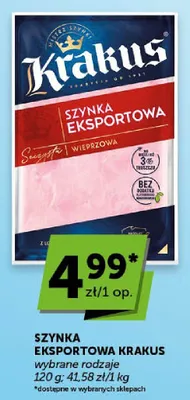 Szynka eksportowa Krakus wybrane rodzaje promocja w Groszek