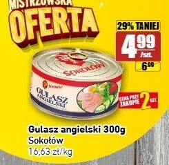 Gulasz angielski Sokołów promocja w API Market