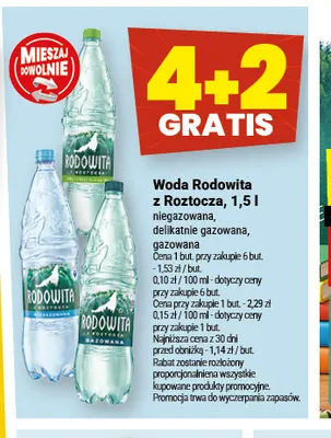 Woda niegazowana Rodowita z Roztocza 1,5 l promocja w Twój Market