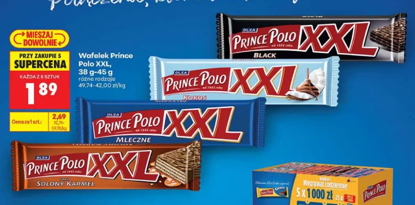 Wafelek Prince Polo XXL Black promocja w Biedronka
