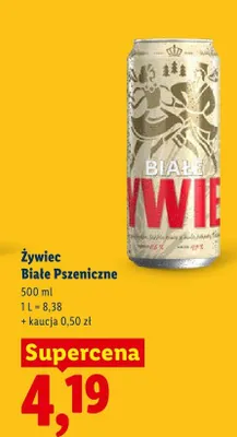 Piwo Żywiec Białe Pszeniczne promocja w Lidl