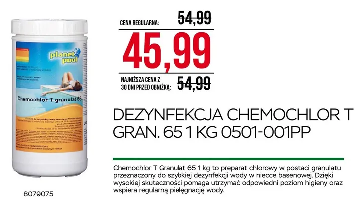 Chlor granulat Planet Pool Chemochlor T Granulat 65 promocja w Abra Meble