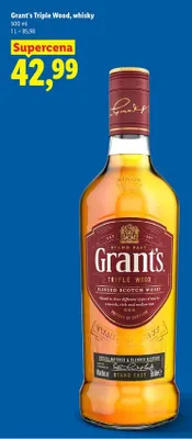 Whisky Grant's Triple Wood promocja w Lidl