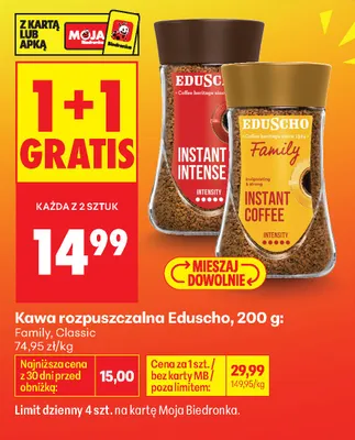 Kawa rozpuszczalna Eduscho Classic promocja w Biedronka