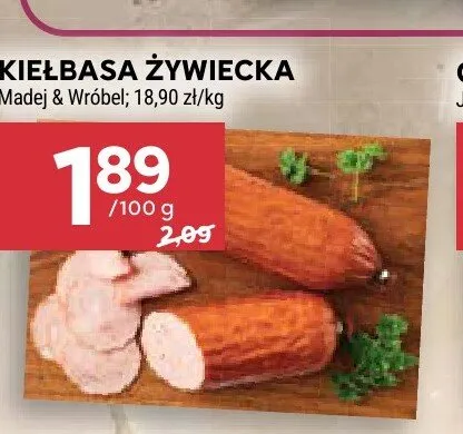 Kiełbasa żywiecka Madej & Wróbel promocja w Stokrotka