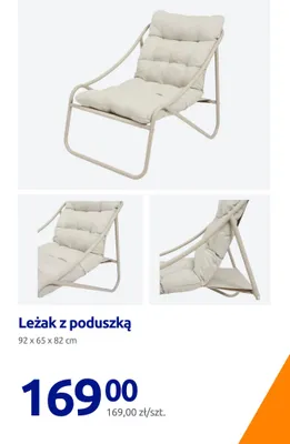 Leżak z poduszką 92x65x82cm promocja w Action