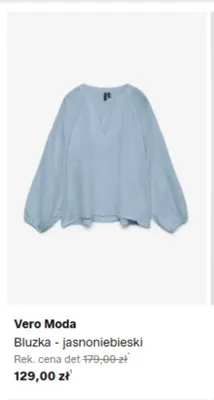 Bluzka Vero Moda jasnoniebieski promocja w Lounge by Zalando