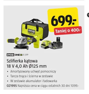 Szlifierka kątowa Ryobi promocja w Jula