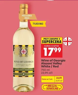 Wino Wine of Georgia Alazani Valley Red promocja w Biedronka