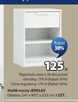 Stolik nocny Jenslev promocja w Jysk