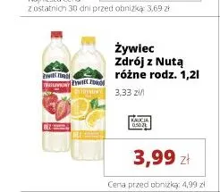 Napój Żywiec Zdrój z Nutą Truskawki promocja w Torimpex Toruńska Sieć Sklepów Spożywczych