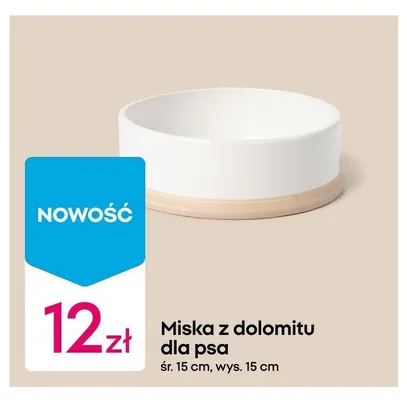Miska z dolomitu dla psa promocja w Pepco