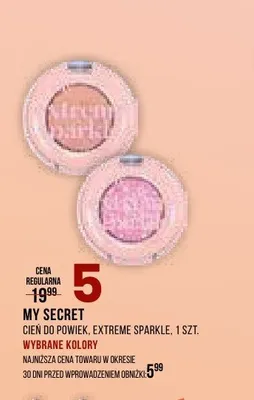 Cień do powiek My Secret Extreme Sparkle promocja w Drogerie Natura