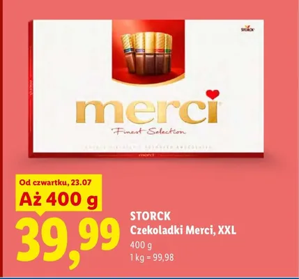 Czekoladki Merci XXL Storck promocja w Lidl