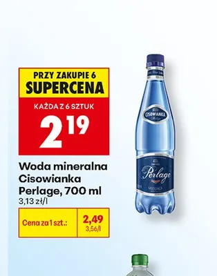 Woda mineralna Cisowianka Perlage promocja w Biedronka