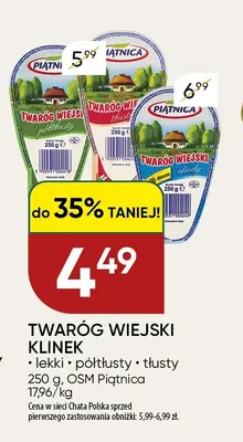 Twaróg wiejski klinek półtłusty Piątnica promocja w Chata Polska
