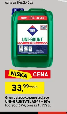 Grunt głęboko penetrujący Atlas Uni-Grunt promocja w Leroy Merlin
