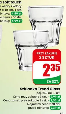 Szklanka alva 395 ml Trend glass promocja w Dino